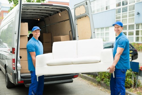 Professional removal team preparing a move in Queensway