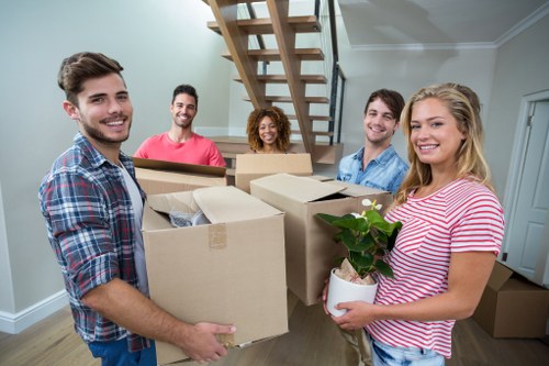 Office moving team planning a Queensway business relocation