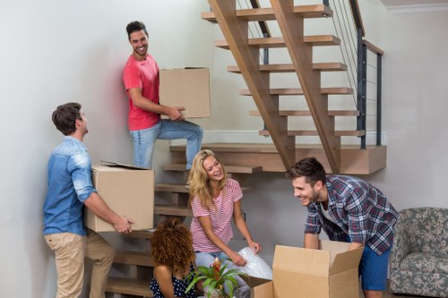 Commercial moving team planning an office relocation in Queensway