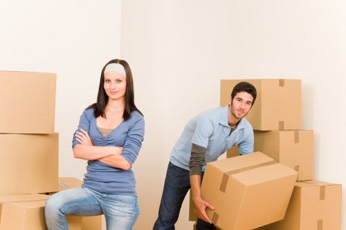 A removals team planning safe handling in a property