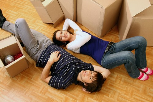 Packed moving van ready for transport in Queensway